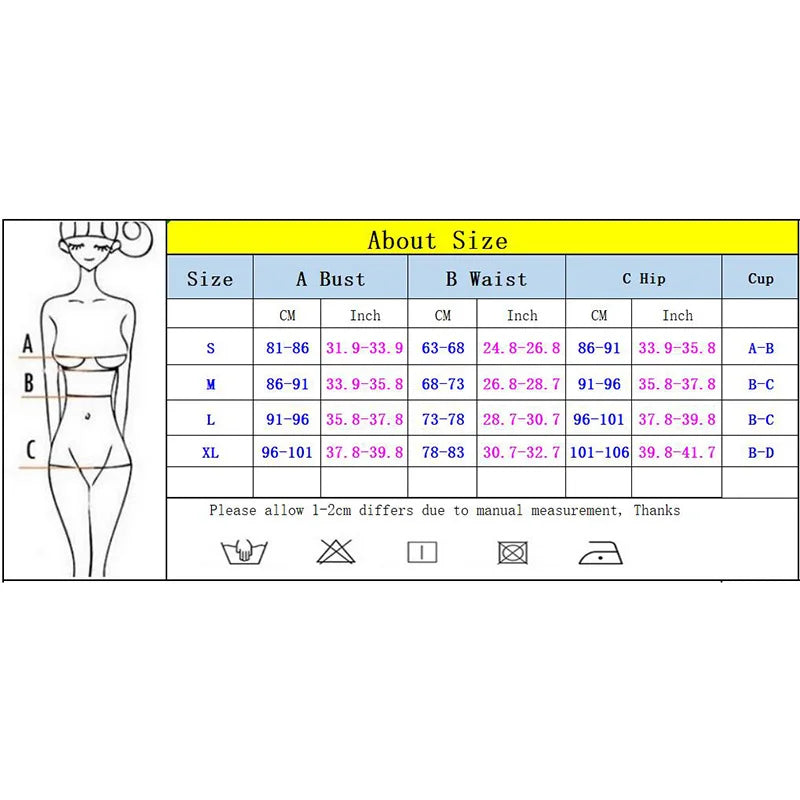 Dam Bikiniset Tanga Vadderad Polyester Låg Midja-6