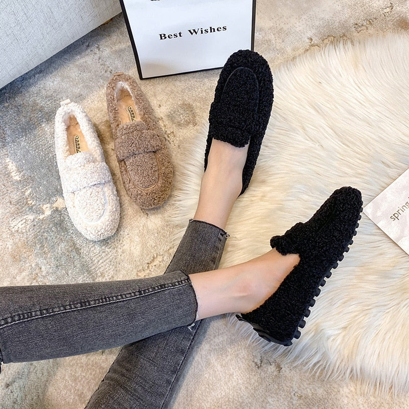 Plysch Tofflor Dam – Bekväma Sneakers för Inomhus och Utomhus, Mjukt Material, Trendig Design 2