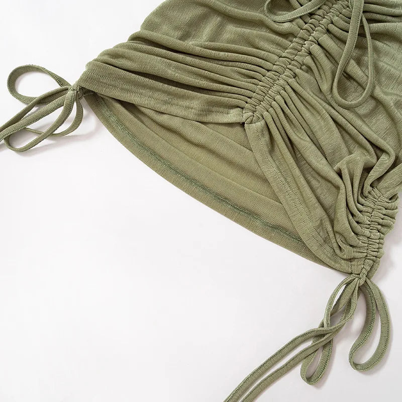 Dam Miniklänning V-ringad Ärmlös Polyester-6