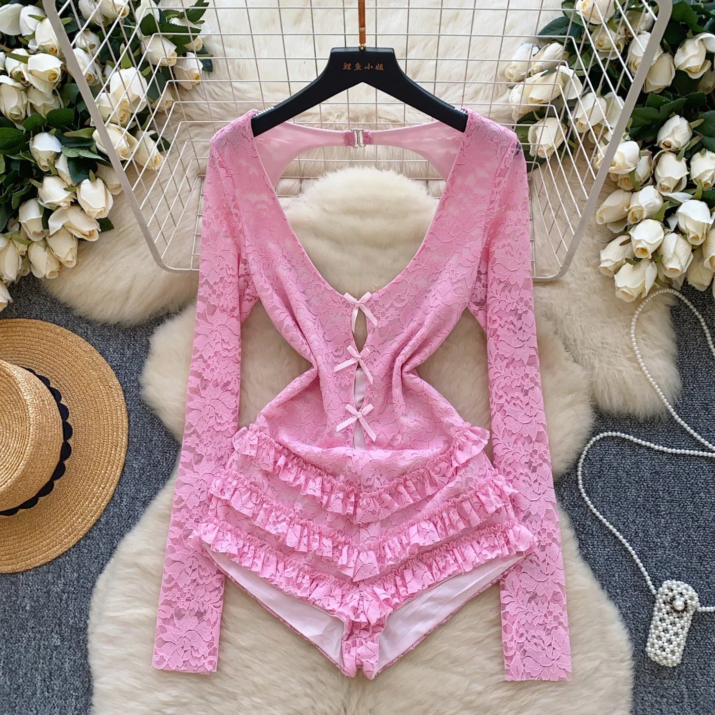 Dam Bodysuit Minimalistisk Design Polyester-1