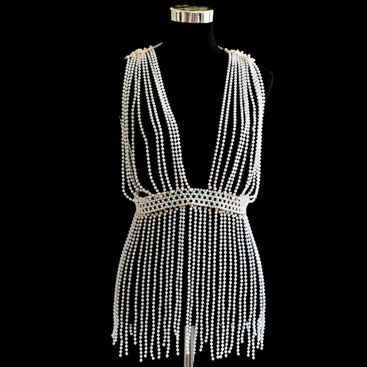 Kvinnors Halsband i Konstpärlor Elegant Kroppsmycke-1