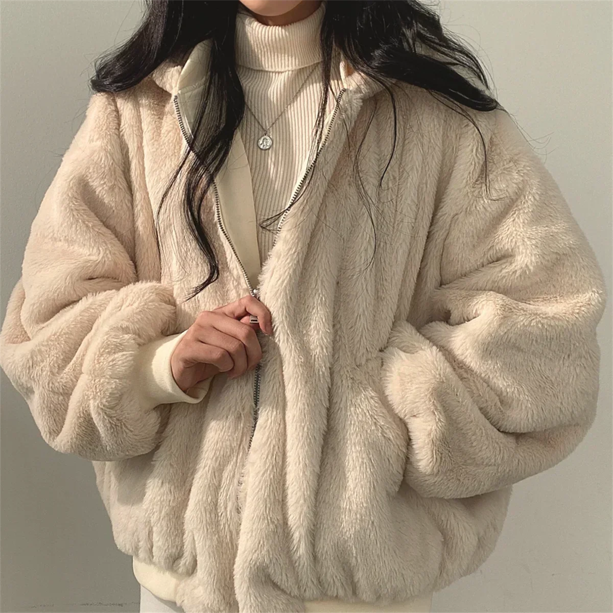 Variant image for Herrjacka Reversibel Avslappnad Polyester för Höst-7