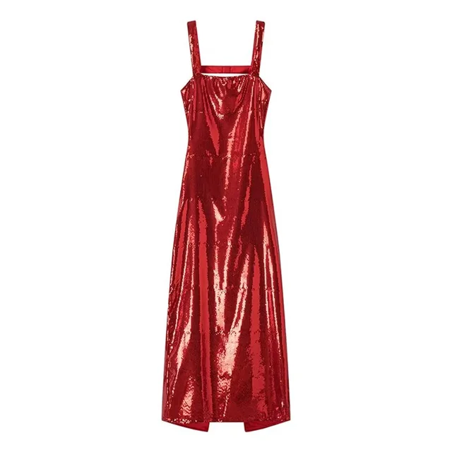Variant image for Dam Långklänning Fest Öppen Rygg 100% Polyester Elegant Sommarklänning-1