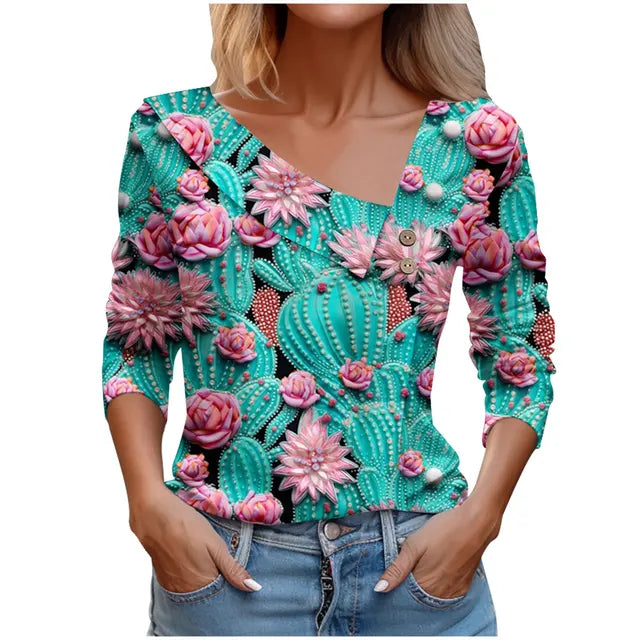 Variant image for Vit Dam Blus Lätt Luftig Polyester Avslappnad Passform-22