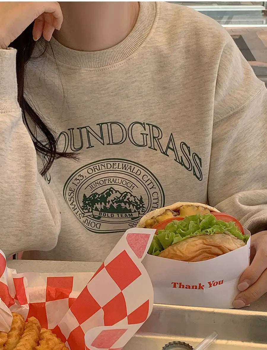 Dam Tröja Vintage Stil Mjuk Material-5