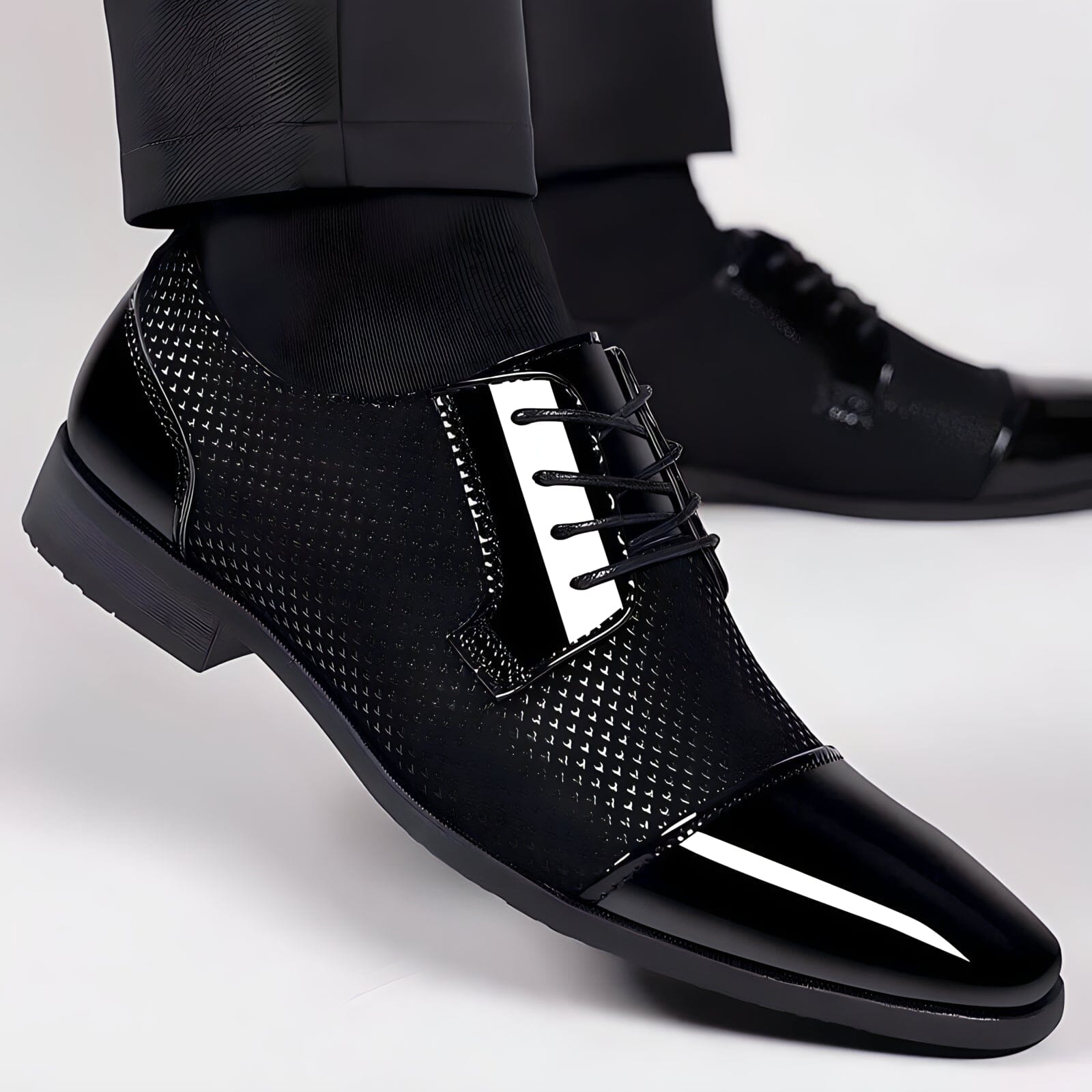 Mäns Oxfords Snörskor Veganläder-1
