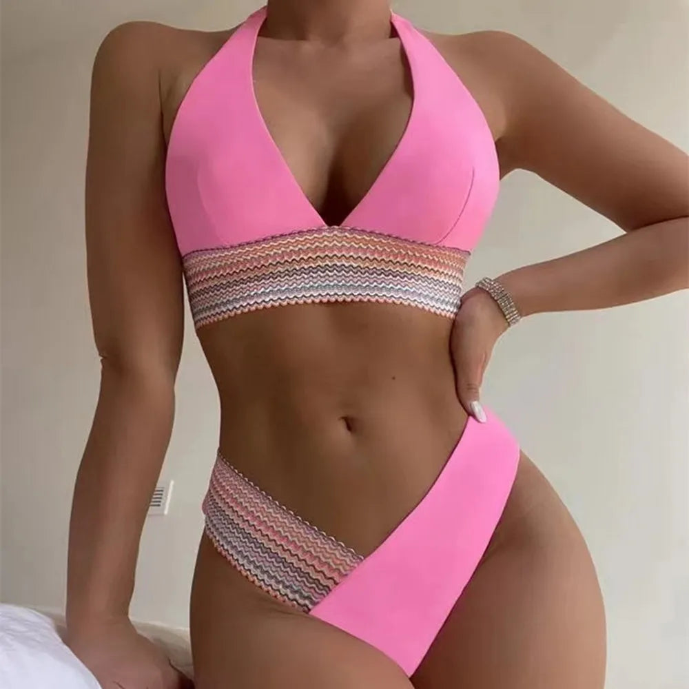 Dam Tvådelad Bikini Lekfull Design Terylen 10