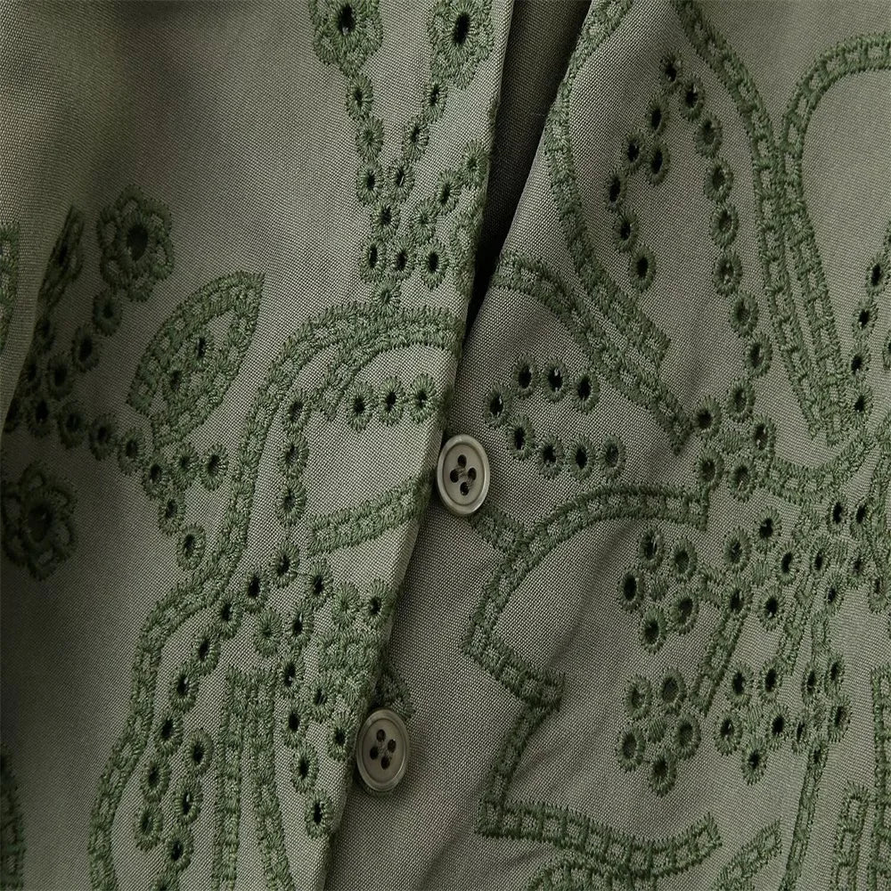 Kvinna Midi Klänning A-Linje Polyester Elegant Casual 5