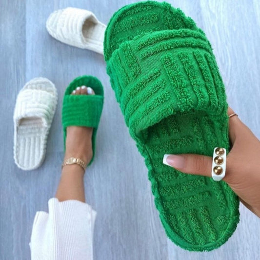 Sandaler Dam med Platt Design i Gummi och PU-material – Bekväma och Lätta för Sommarbruk 1