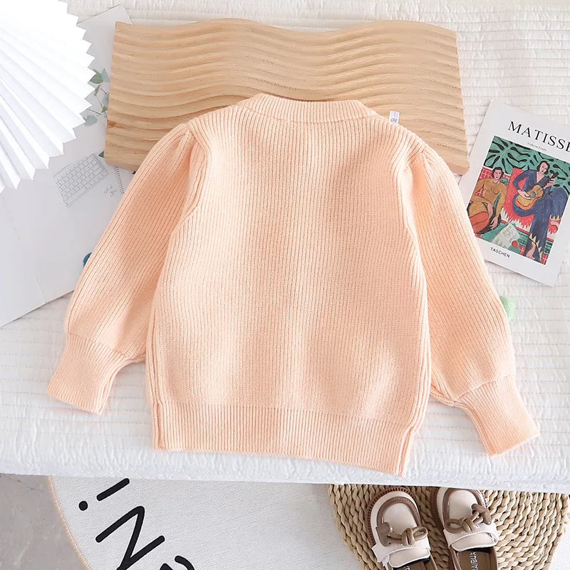 Flickors Kofta 3D Hjärta Mjuk Fiber-2