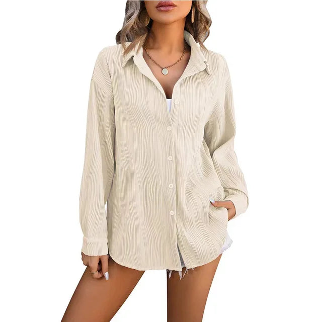 Variant image for Vit Dam Blus Modern Avslappnad Polyester-3