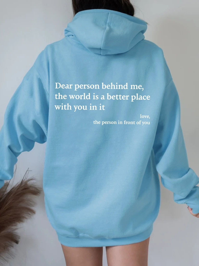 Unisex Hoodie Med Budskap För Att Sprida Kärlek, 80% Bomull 20% Polyester 14
