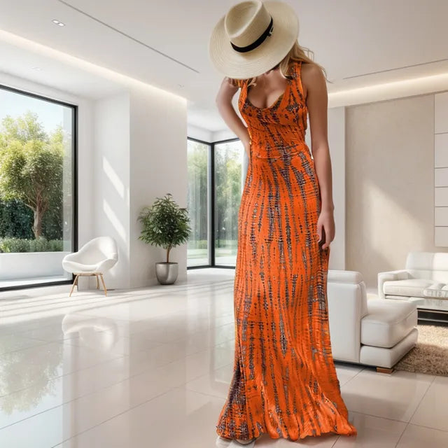 Kvinna Bohemisk Klänning Lätt Polyester-2