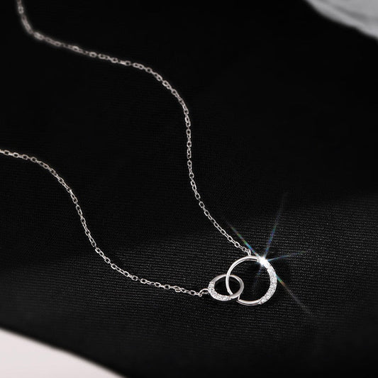 Dam Hänge Zirkonia 925 Sterling Silver Elegant Design-1
