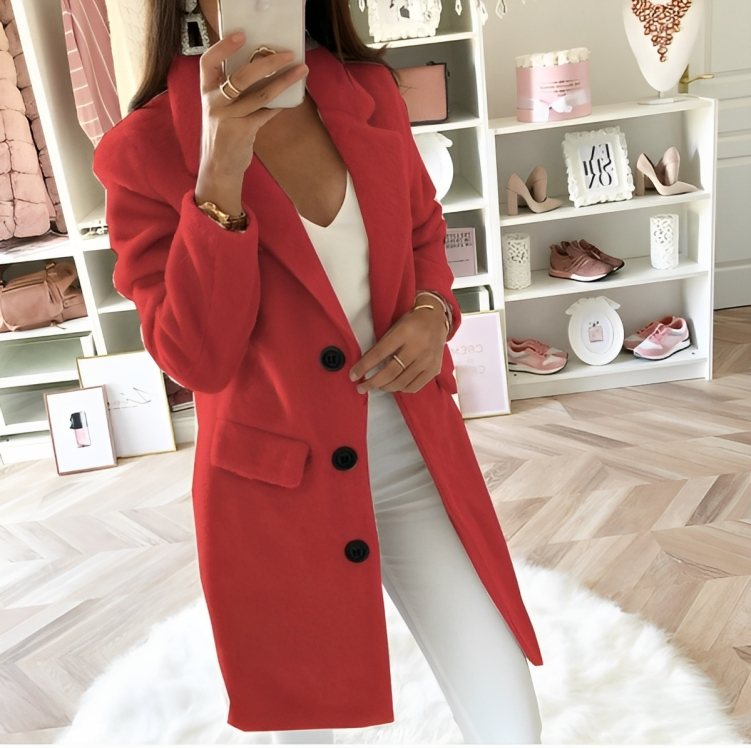 Variant image for Kvinnors Lång Trench Coat Teddy Material Värmande Stil-13