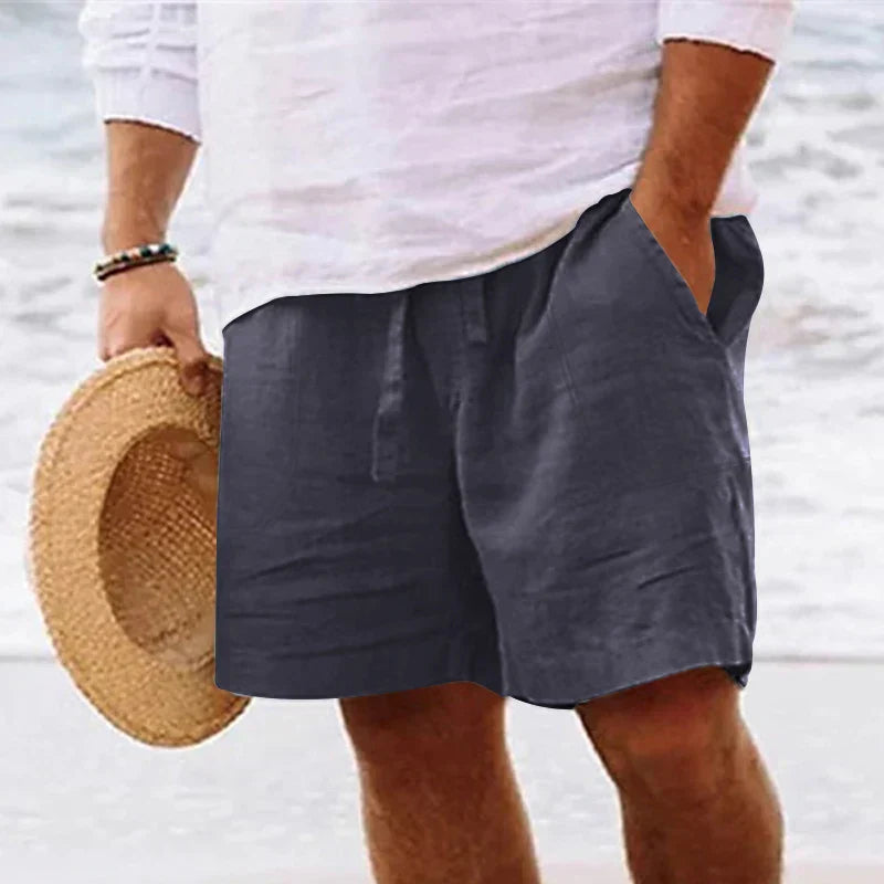 Variant image for Herr Shorts Linne Casual Modern Passform-8