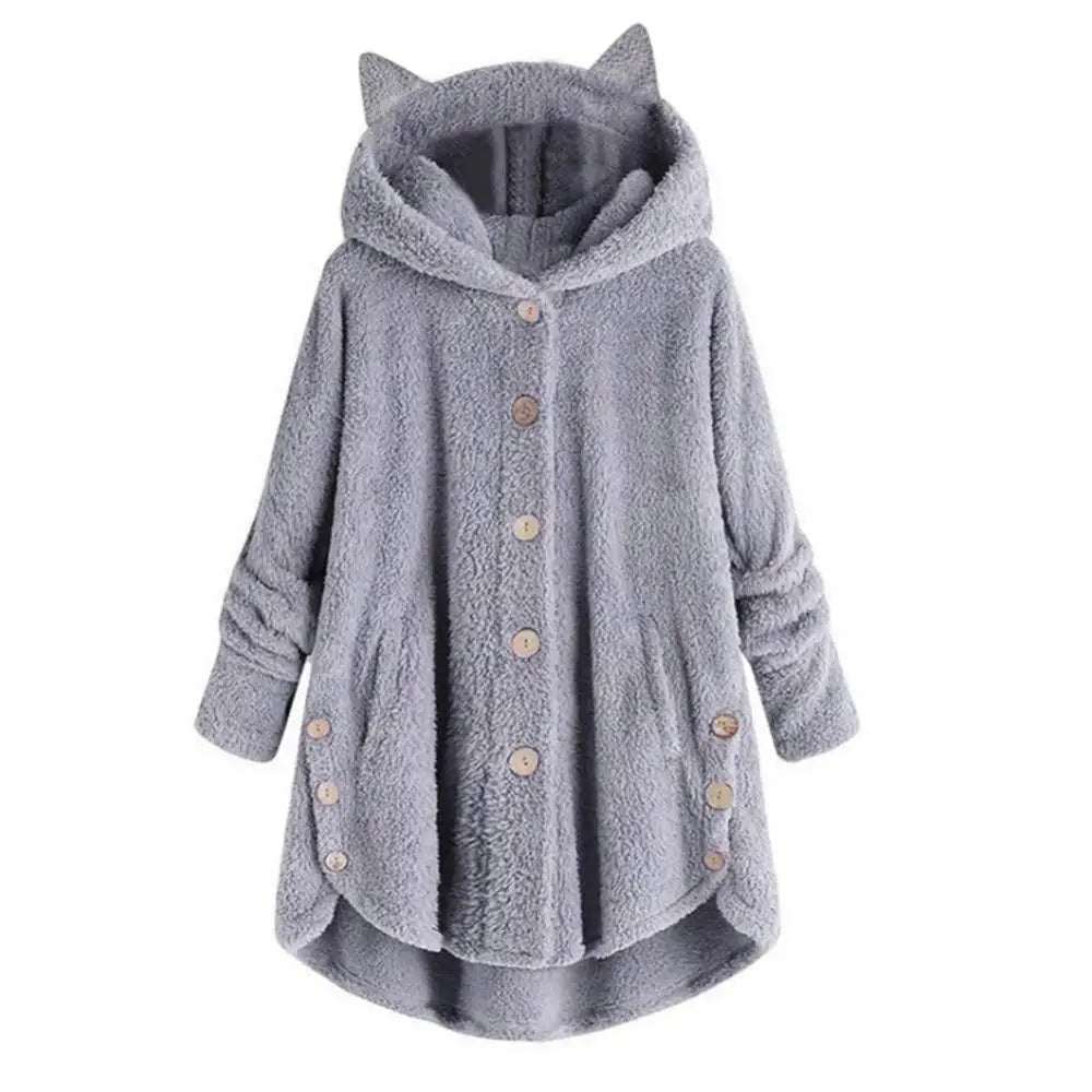 Variant image for Dam Hoodie Kattöron Mjuk Sherpa-37