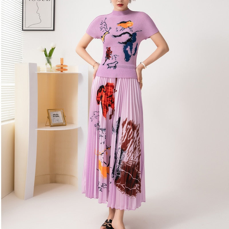 Dam Kjoluppsättning Turtleneck Rynkade Polyester 10