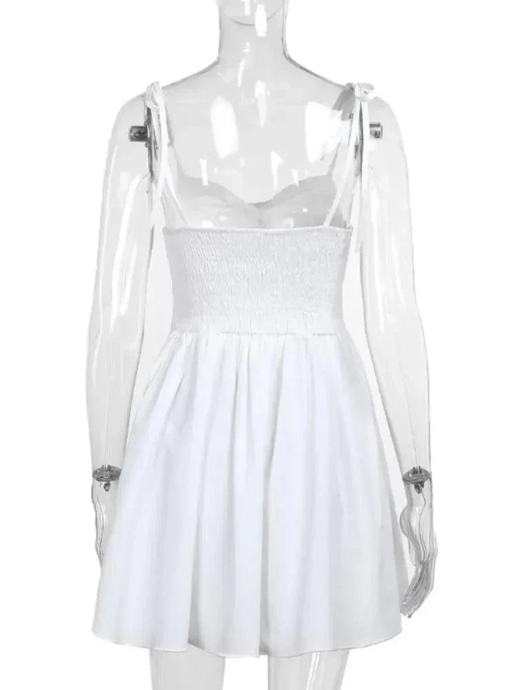 Dam Miniklänning Monokrom Utan Ärmar Polyester Spandex-4