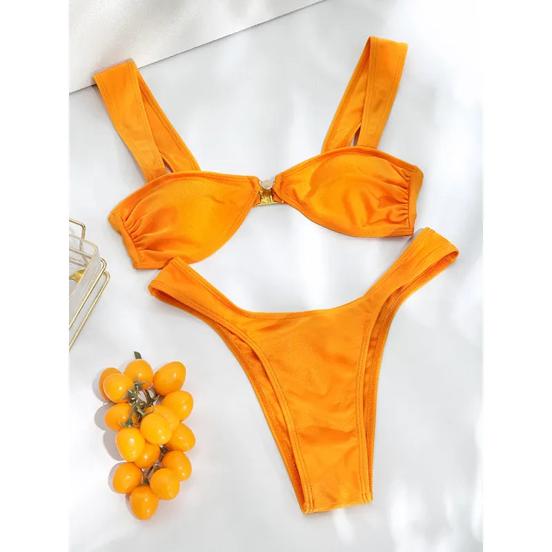 Variant image for Dam Bikini Låg Midja Enfärgad Polyester-1