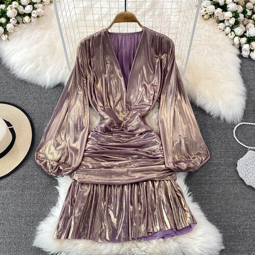 Kvinnors Miniklänning A-linjeformad Lång Ärmar Polyester 10