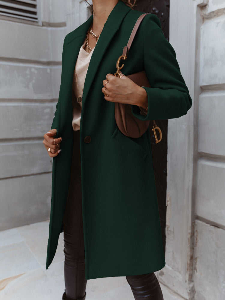 Variant image for Dam Kappa Lång med Lapel Knapp Polyester-61