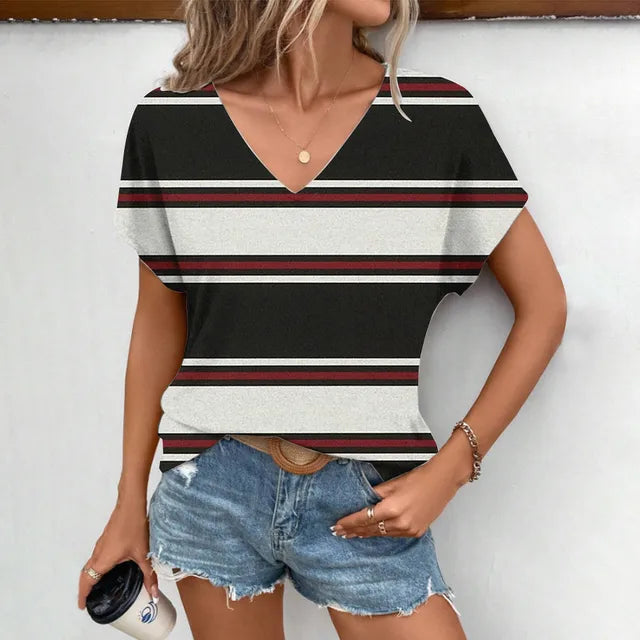 Variant image for Dam Kort Topp Trendig Bomull Festtoppar-21