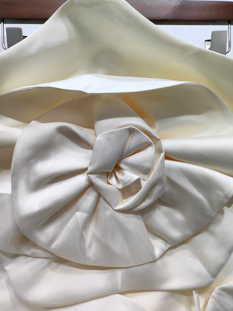 Damklänning Mini Blommönster Ärmlös Bomull Polyester 5