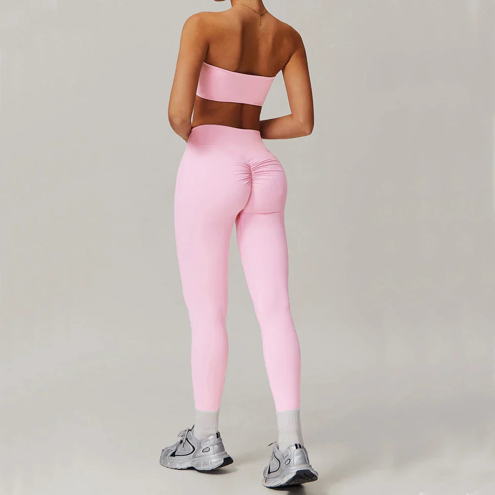 Damleggings Set Ärmlös Nylon för Träning och Vardagsbruk-3