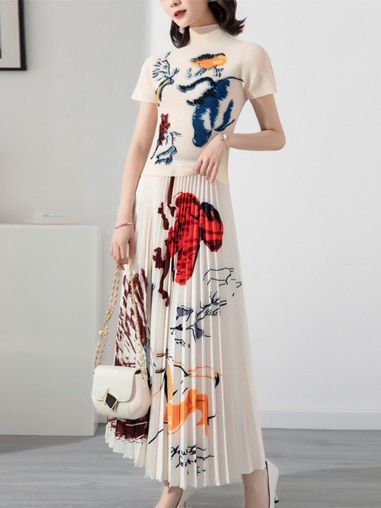 Dam Kjoluppsättning Turtleneck Rynkade Polyester 9