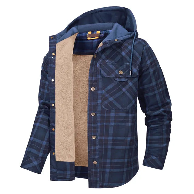 Variant image for Unisex Rutiga Skjortajacka Hållbar Tyg för Hösten-26