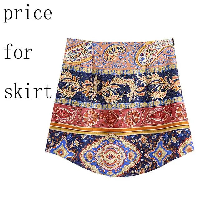 Variant image for Kvinnors Byxensemble Mönstrad A-linje Polyester-5