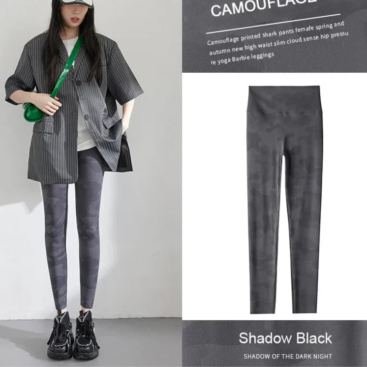 Variant image for Dam Leggings Hög Midja Monokrom Spandex Nylon-19