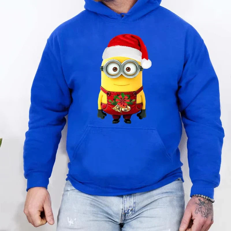 Dam Hoodie Julmotiv Färgglad Bomull 10
