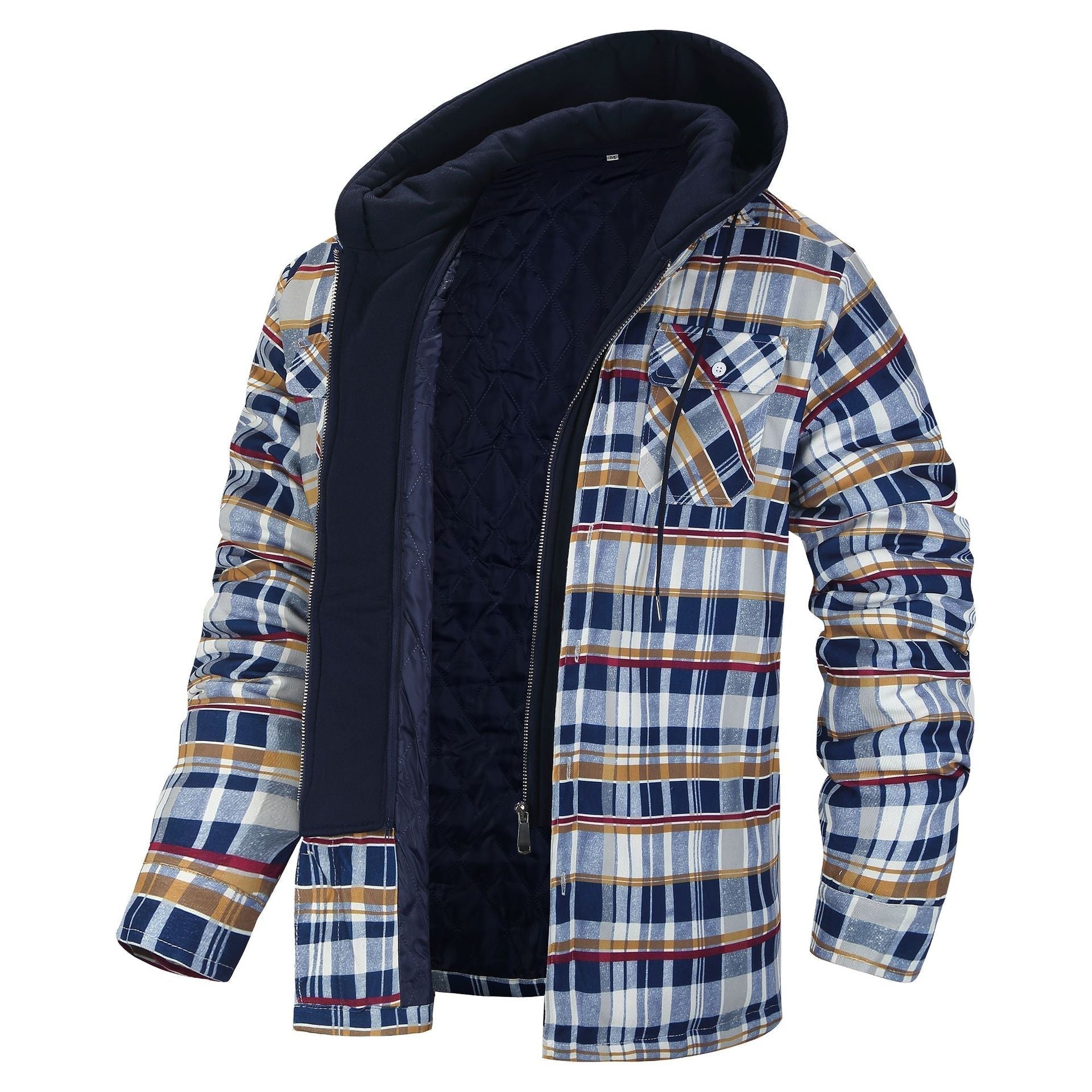 Variant image for Herrjacka med Huva i Bomullsblandning Elegant Casual-33