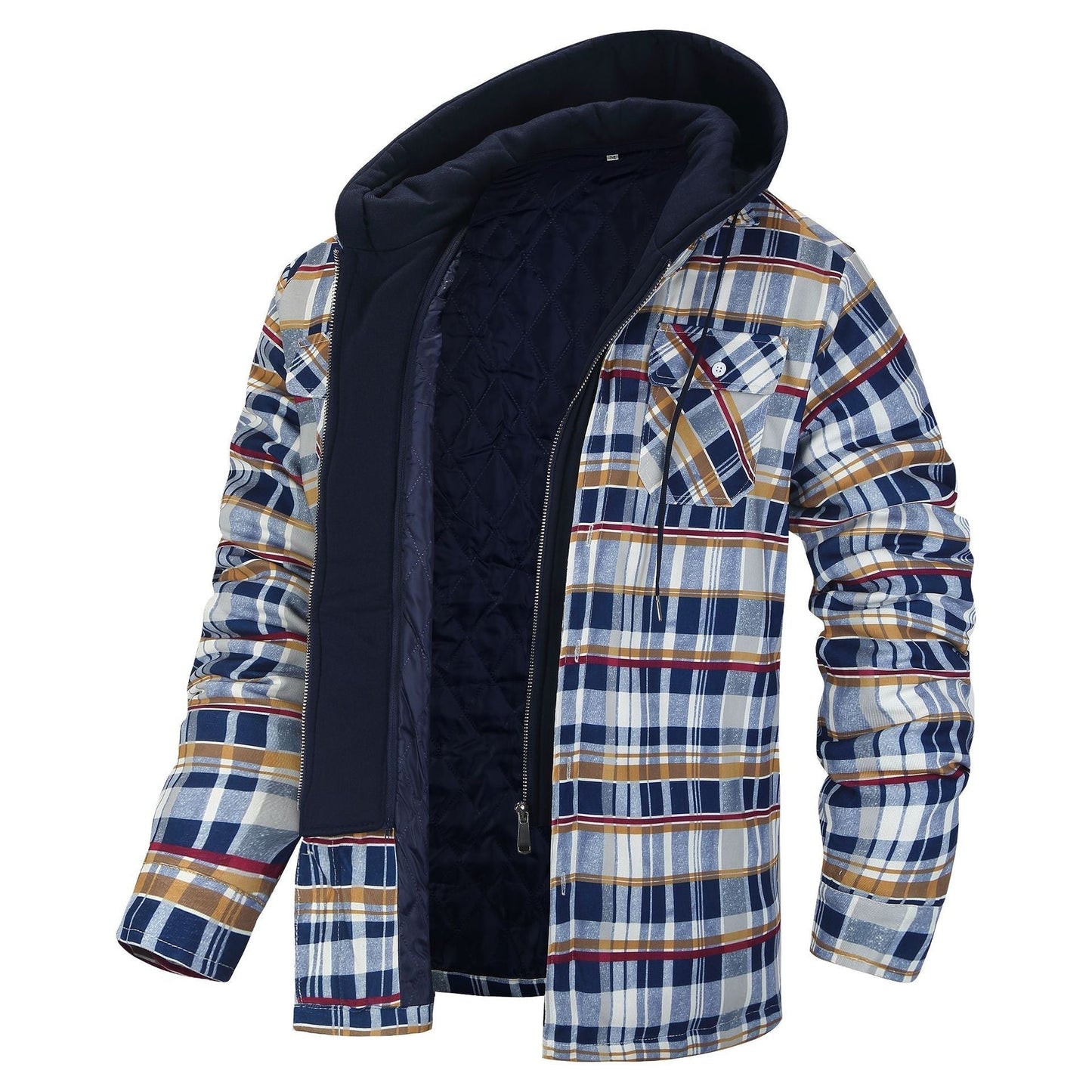 Herrjacka med Huva i Bomullsblandning Elegant Casual-5