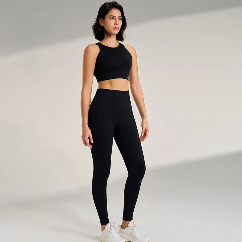 Dam Leggingsset Yoga Flexibel Andningsbart Material-2