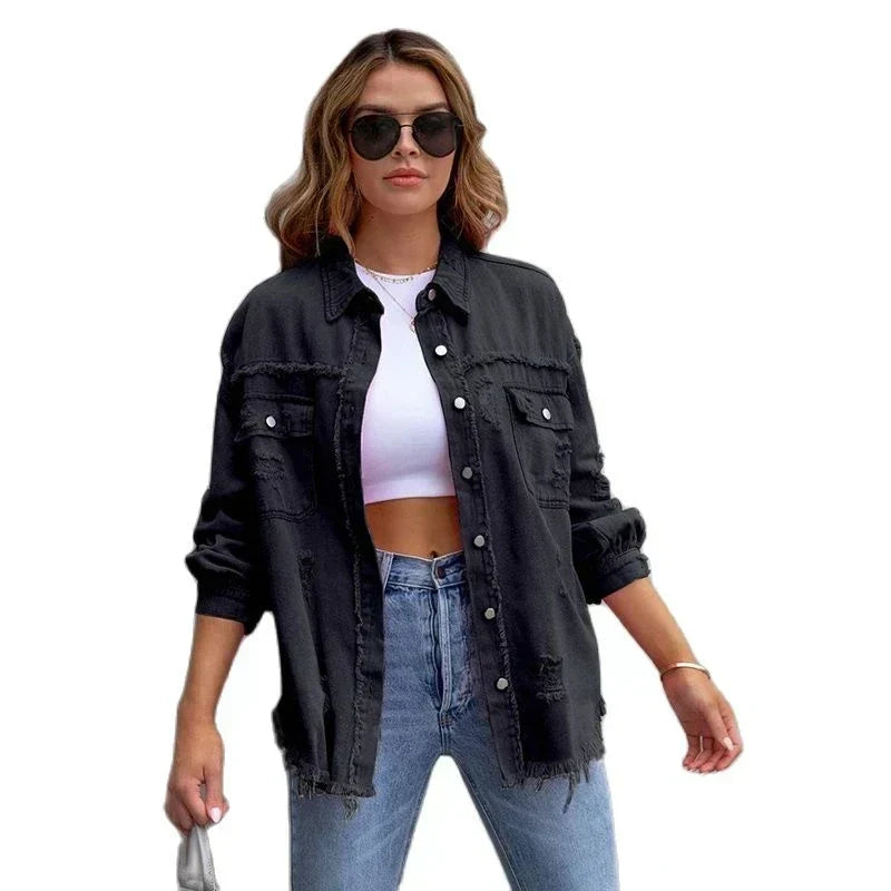 Klassische Damenjacke aus Hochwertigem Denim – Zeitloser Stil, Praktische Taschen, Normal Passform, S bis XL 2