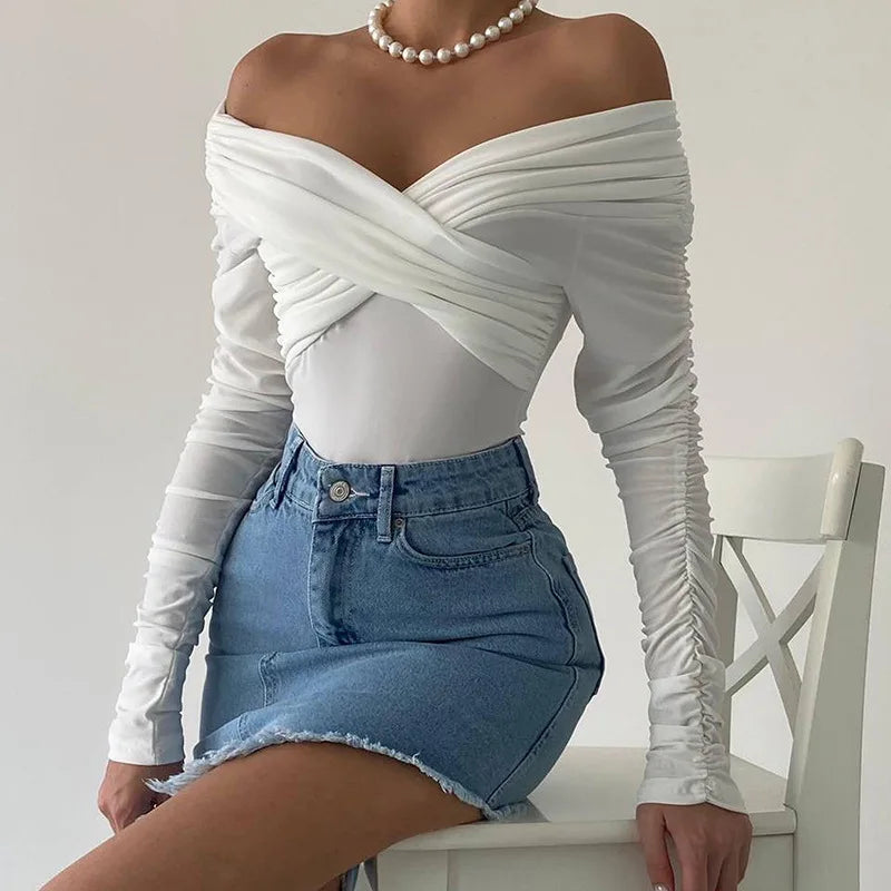 Dam Bodysuit Enkel Stil Polyester Spandex-4