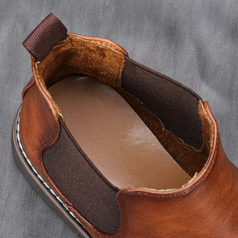 Herr Chelsea Ankelstövlar Klassisk Läder-6