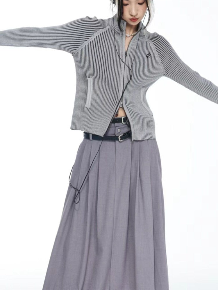 Dam Kofta Lång Slim Fit Polyester Akryl Trendig Modern-3