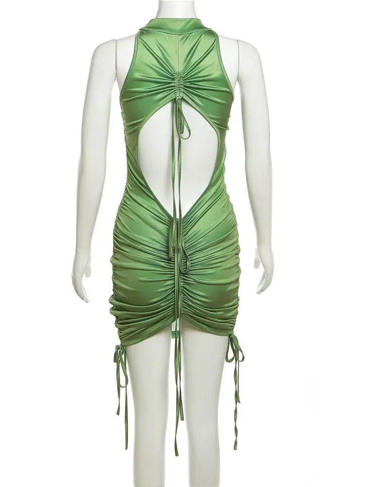 Kvinnors Mini Klänning Tätt Sittande Polyester Spandex-6