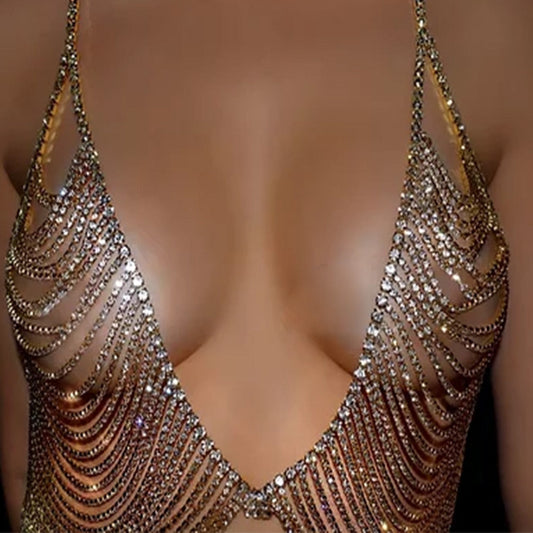 Kvinnors Kroppsmycken Elegant Koppar med Strass-1