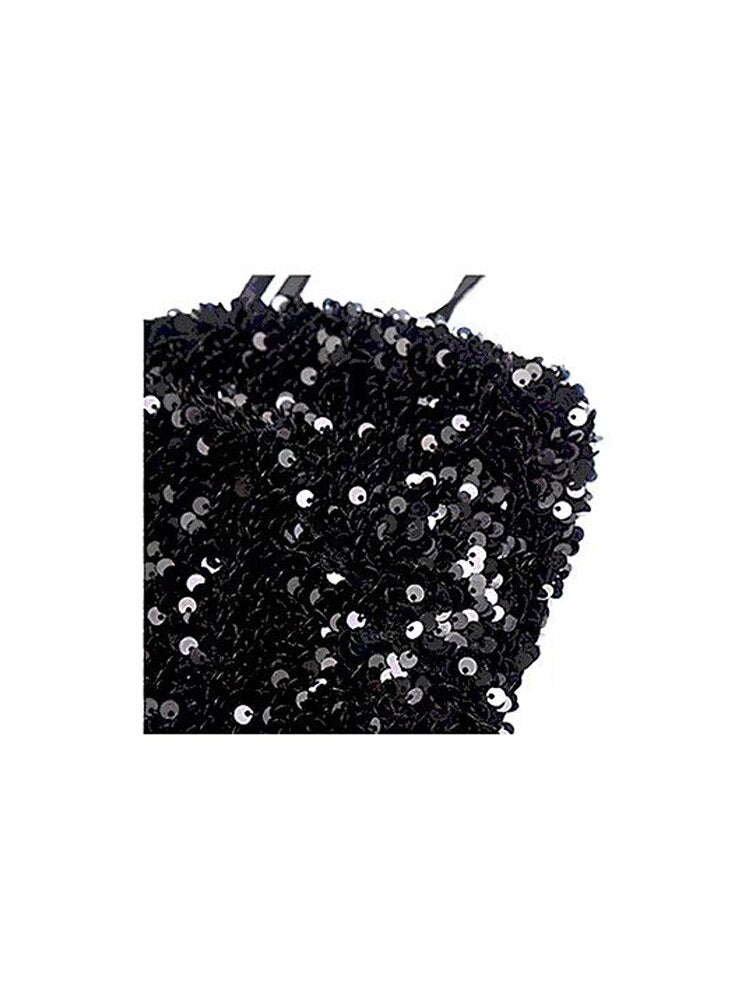 Kvinnors Glittrig Miniklänning A-Linjeformad Bomull-6