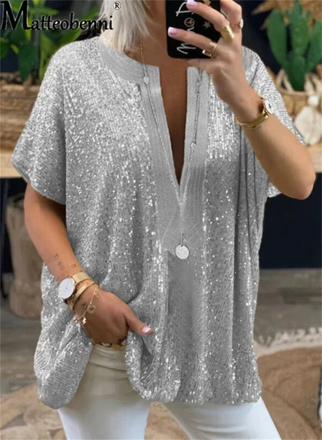 Blus Dam Luftig Design Första Klass Material-2
