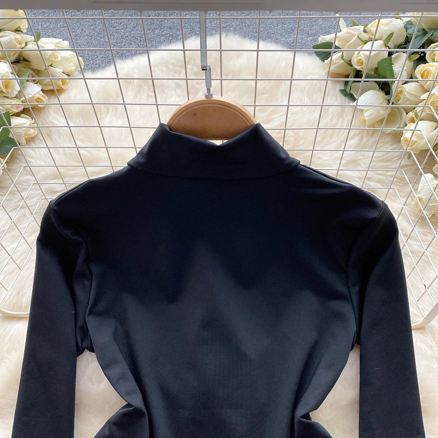 Dam Bodysuit Mjuk Polyester Smickrande Silhuett-6
