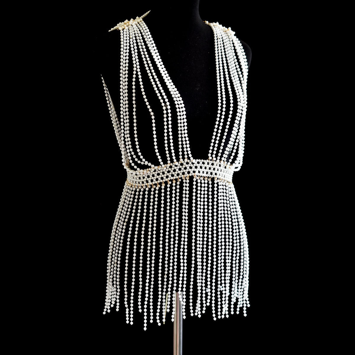 Kvinnors Halsband i Konstpärlor Elegant Kroppsmycke-5