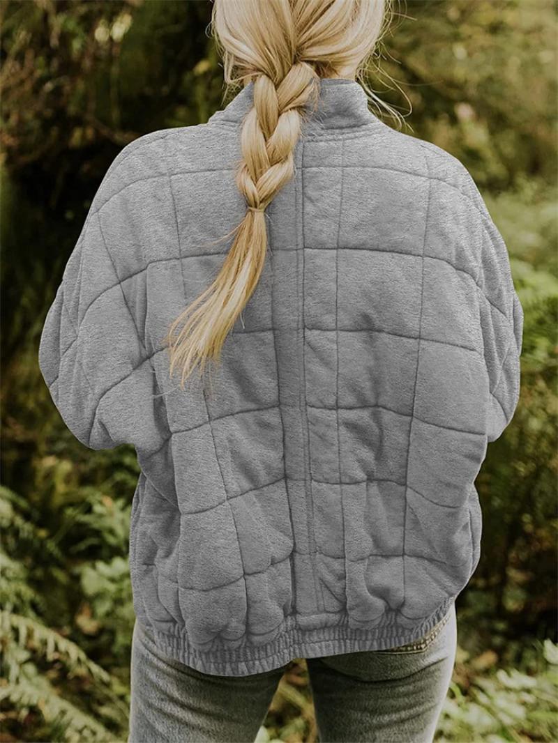 Dams Lång Vinterjacka Trendig Polyester Värmeisolerande-3