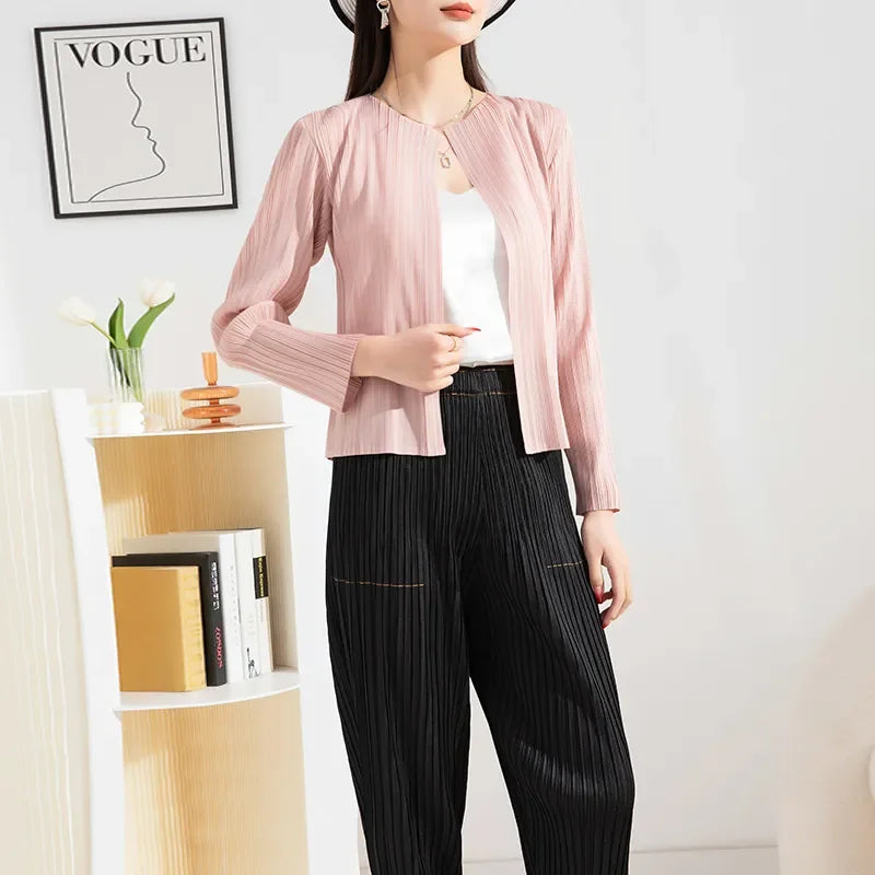 Kort Kappa Dam Rynkad Mjuk Tyg för Modern Stil-3