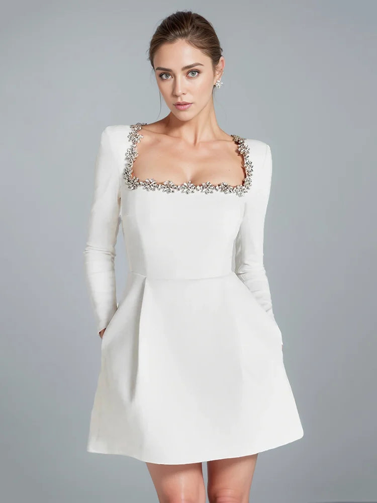 Variant image for Kvinnors Mini Klänning Patchwork Design Bomull Polyester-1